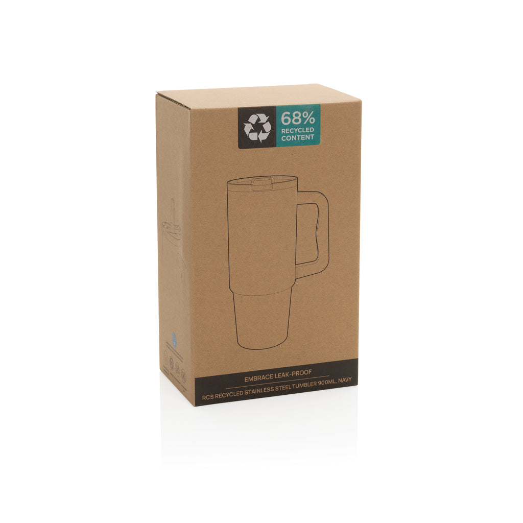 Embrace Leakproof RCS recycled stainless steel tumbler 900ml - Navy