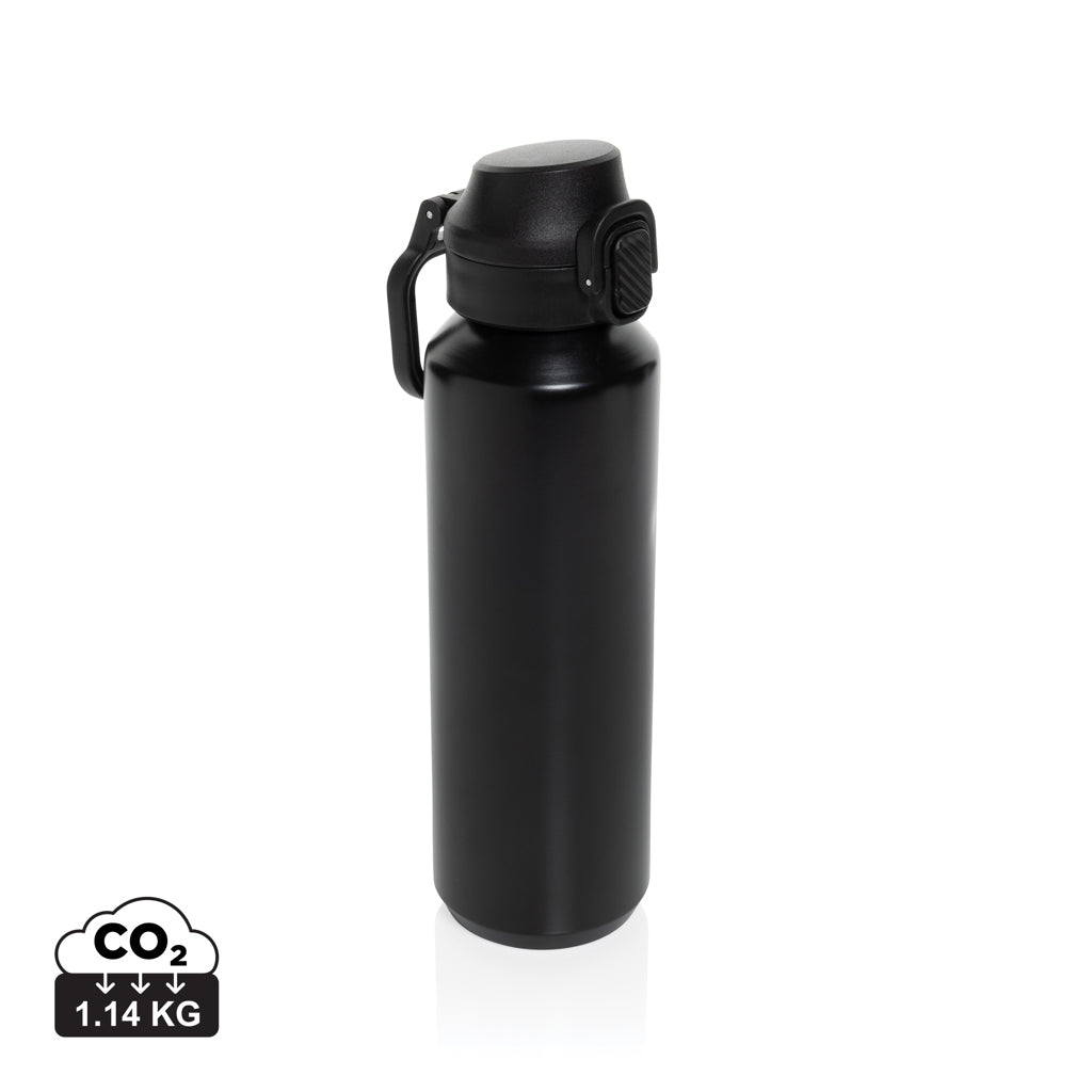 Via RCS Re-steel lockable sport bottle 600ML - Black