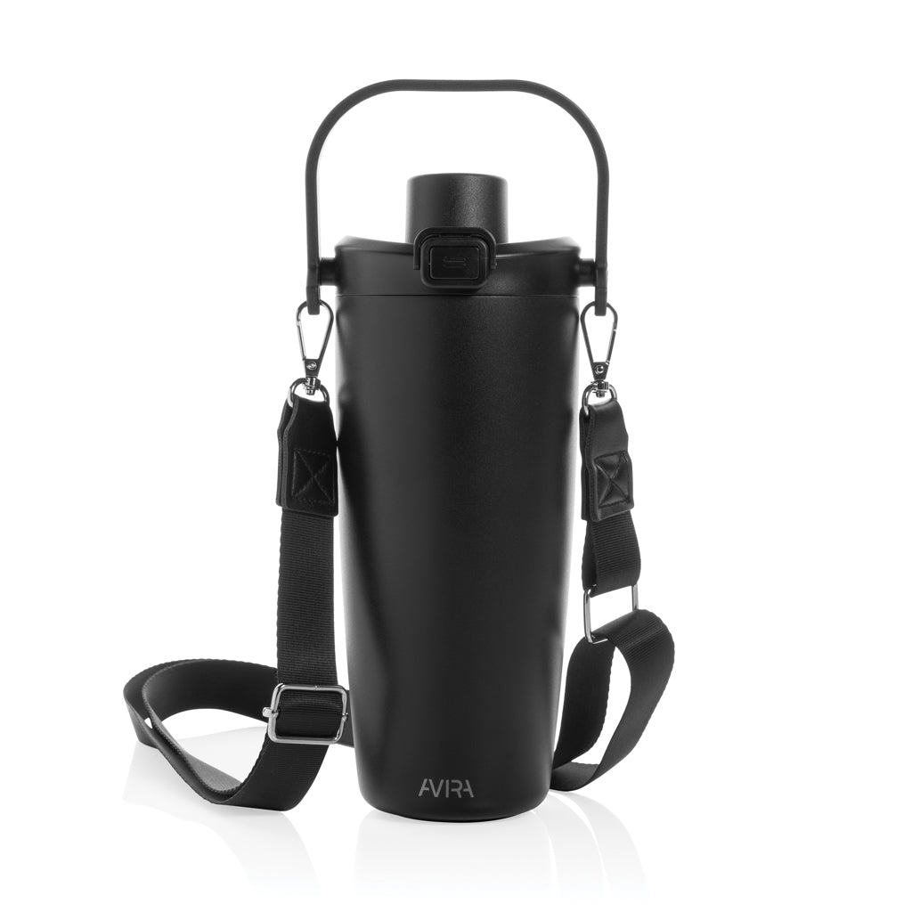 Avira Ayala RCS re-steel duosip lockable crossbody tumbler - Black