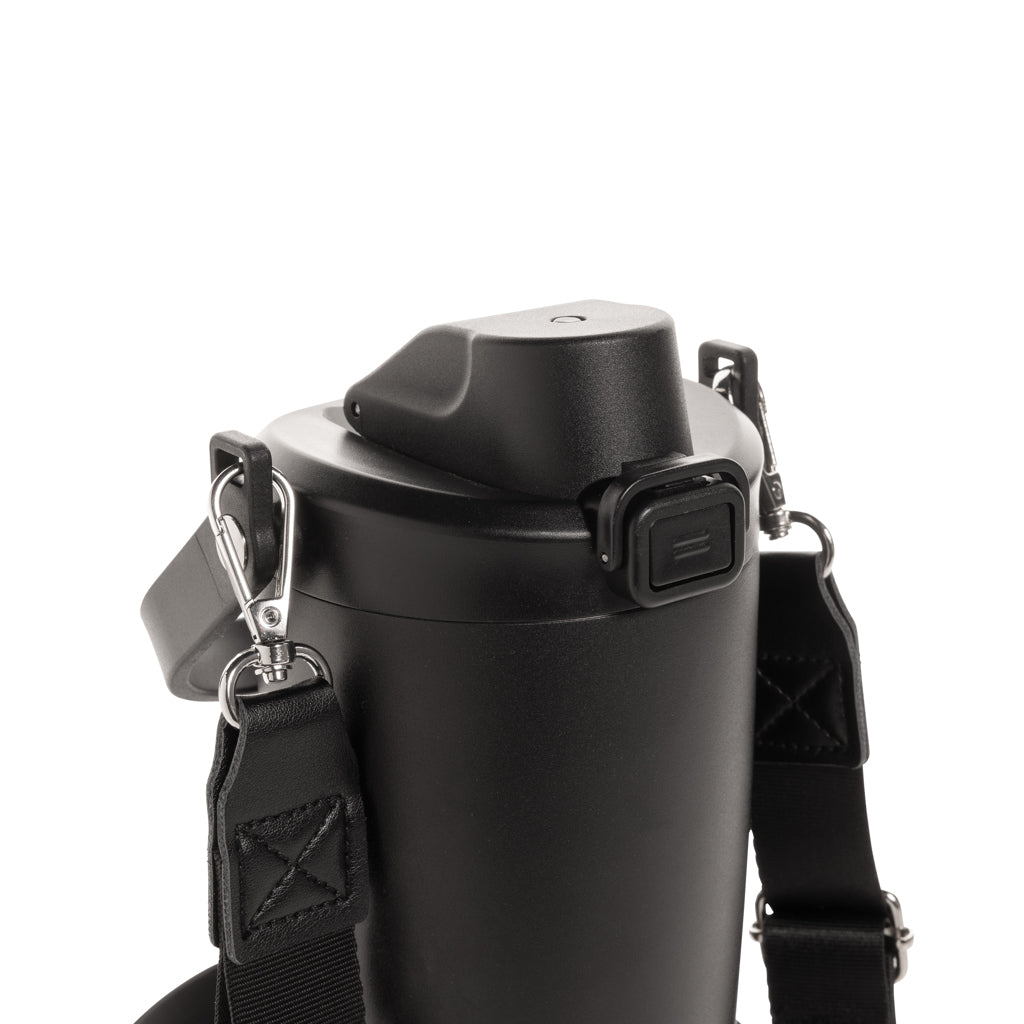 Avira Ayala RCS re-steel duosip lockable crossbody tumbler - Black