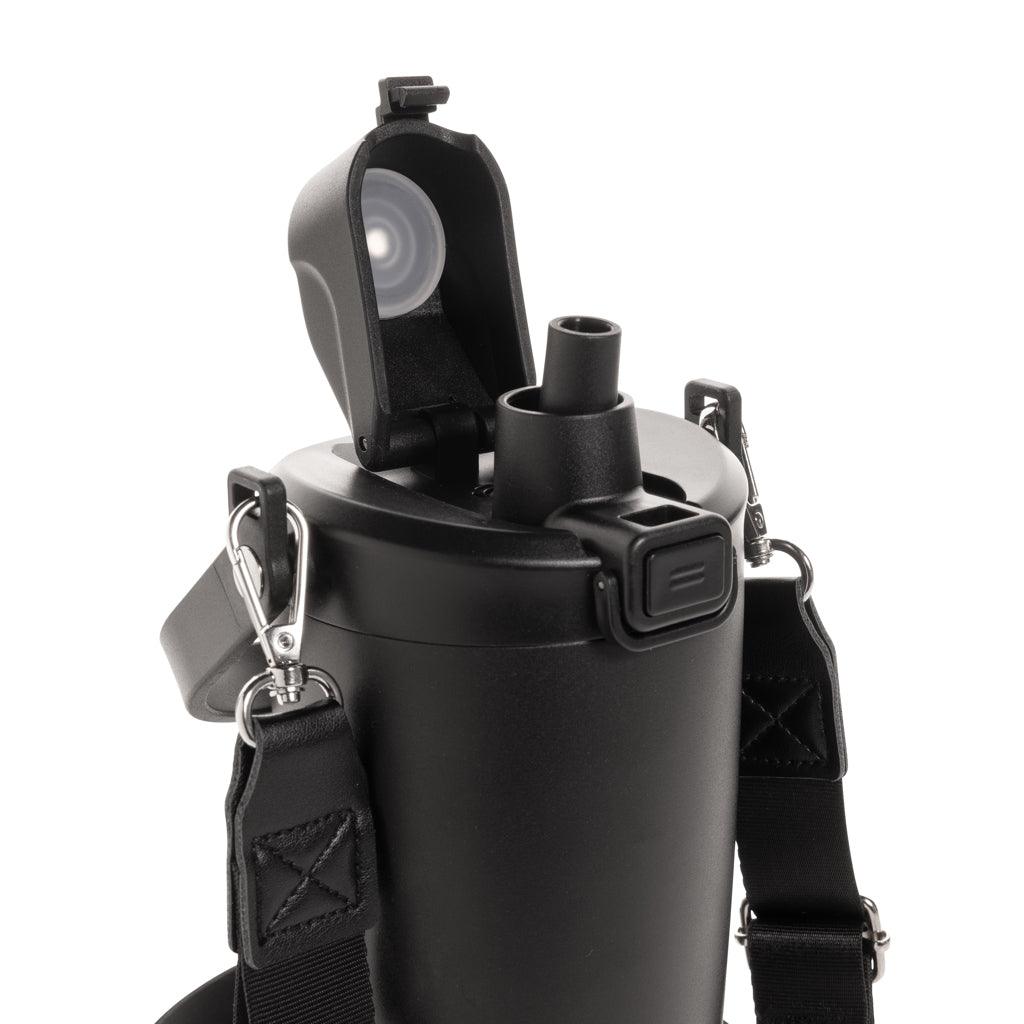 Avira Ayala RCS re-steel duosip lockable crossbody tumbler - Black