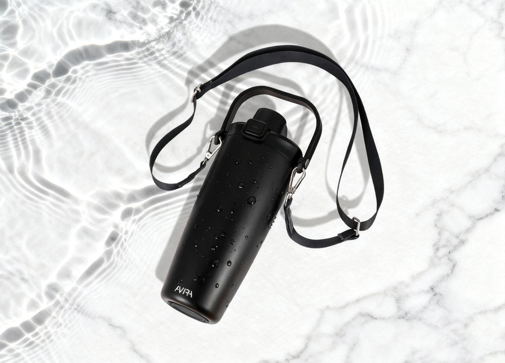Avira Ayala RCS re-steel duosip lockable crossbody tumbler - Black