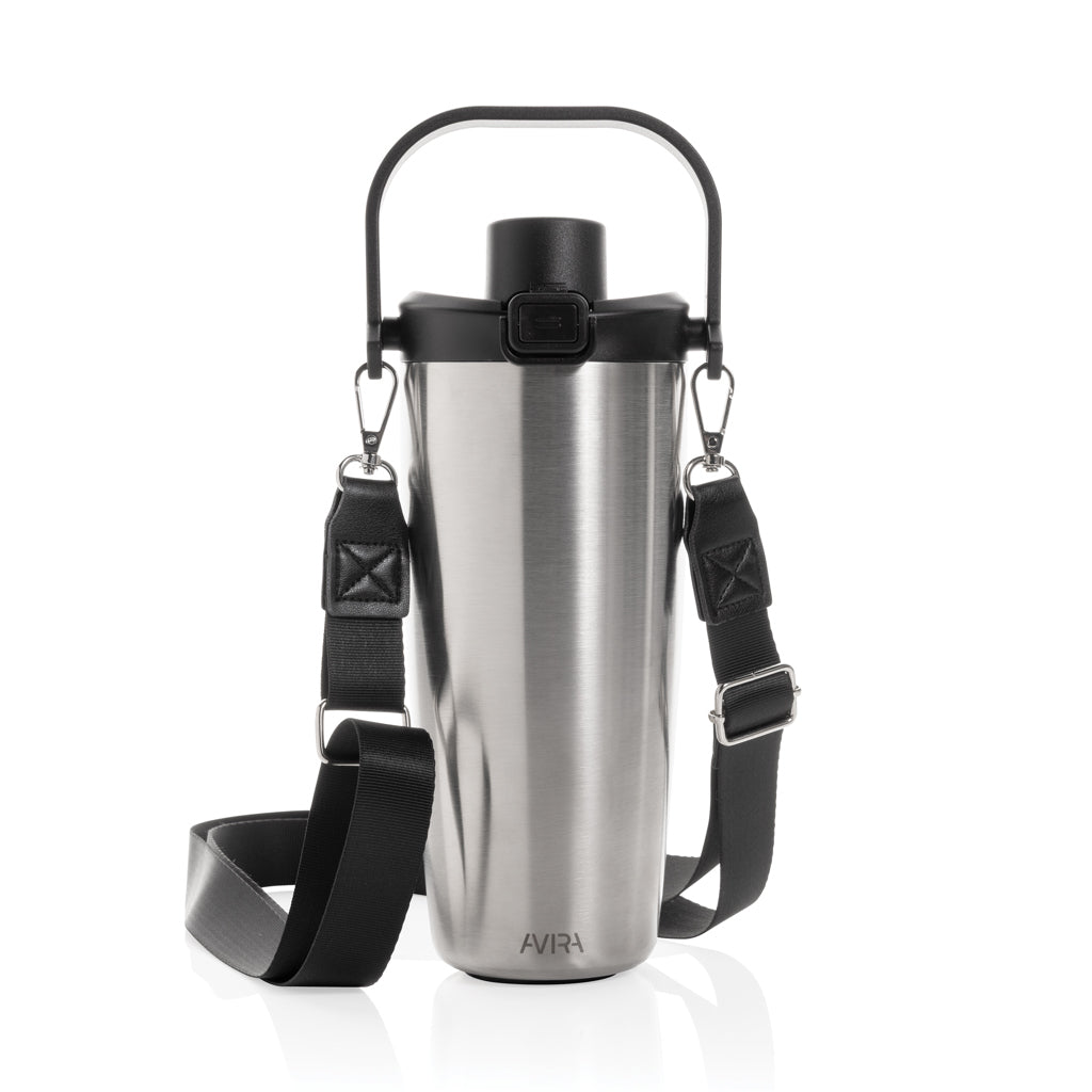 Avira Ayala RCS re-steel duosip lockable crossbody tumbler - Silver