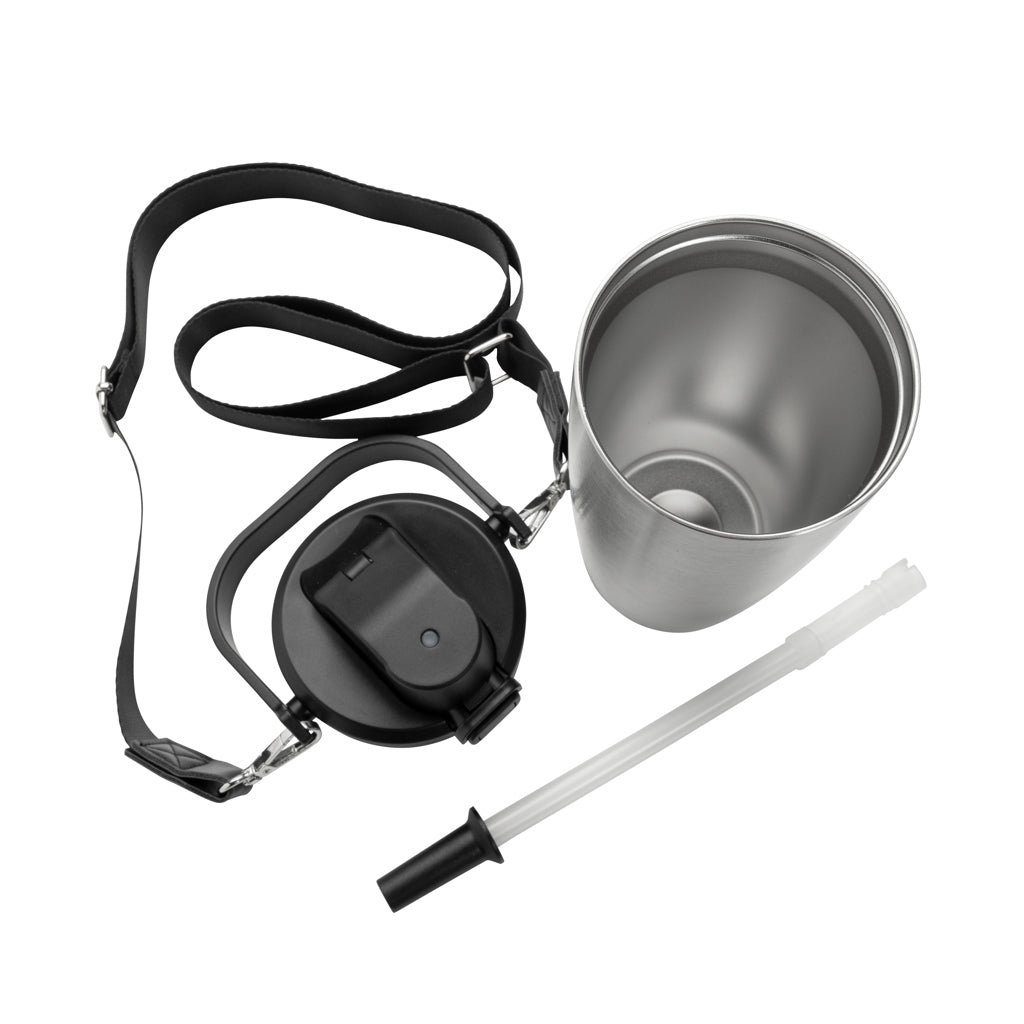 Avira Ayala RCS re-steel duosip lockable crossbody tumbler - Silver