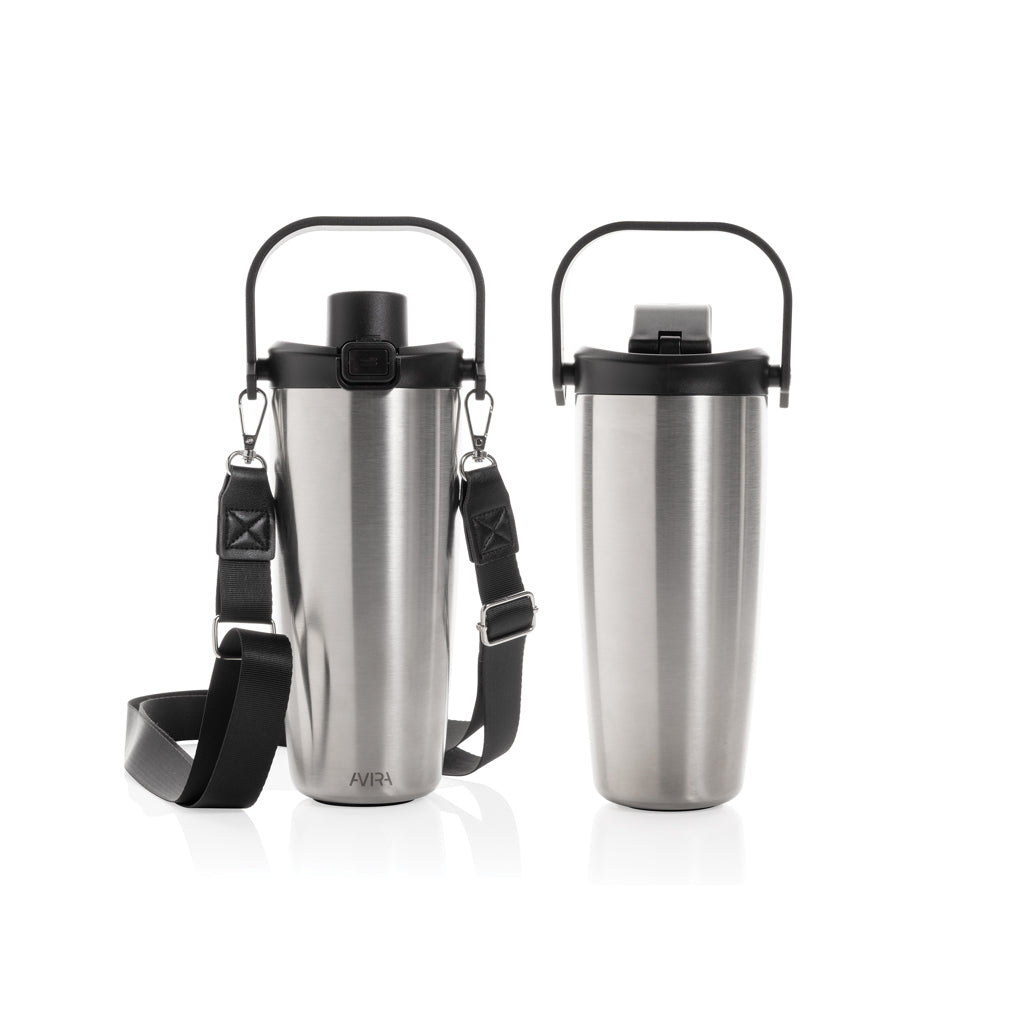 Avira Ayala RCS re-steel duosip lockable crossbody tumbler - Silver