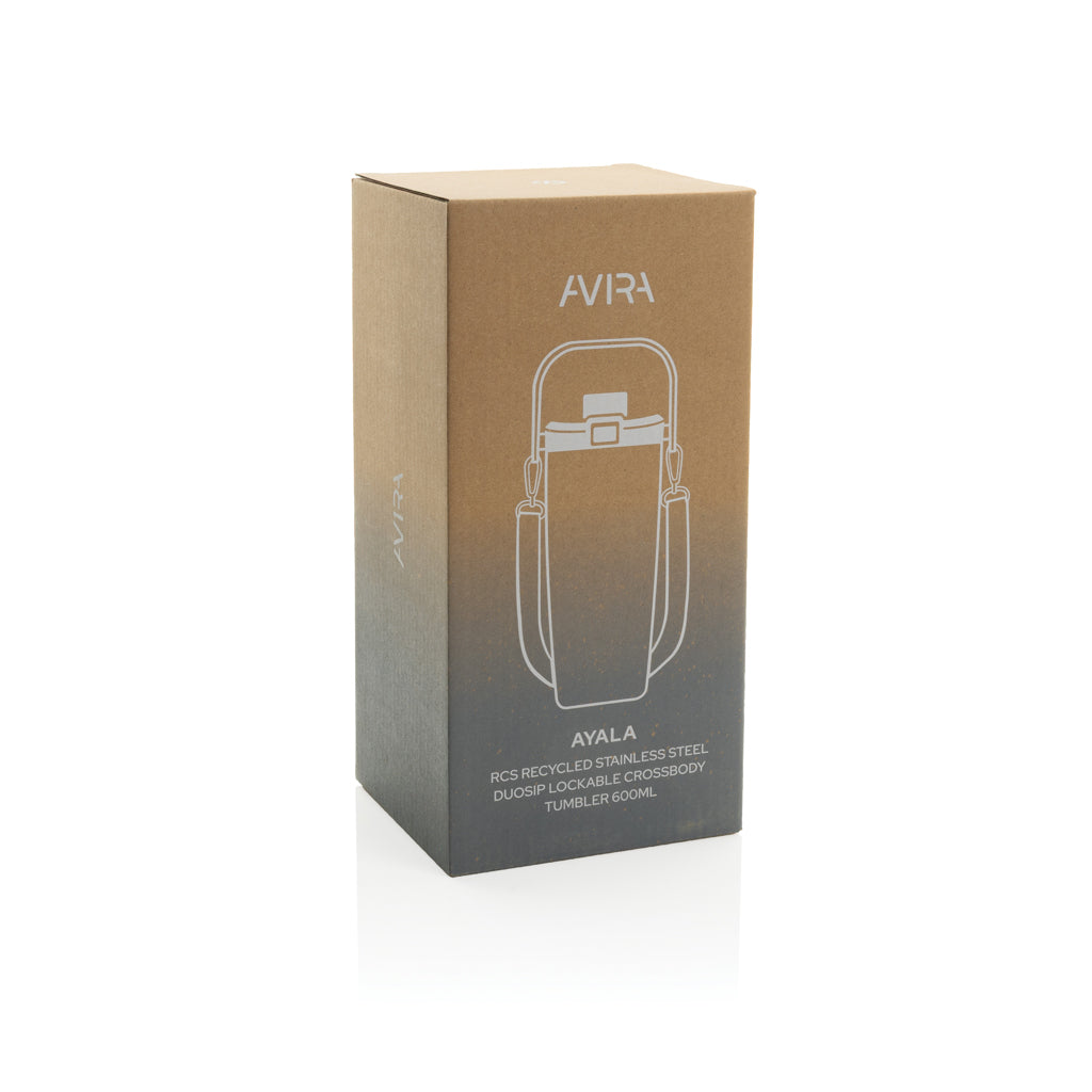 Avira Ayala RCS re-steel duosip lockable crossbody tumbler - Silver