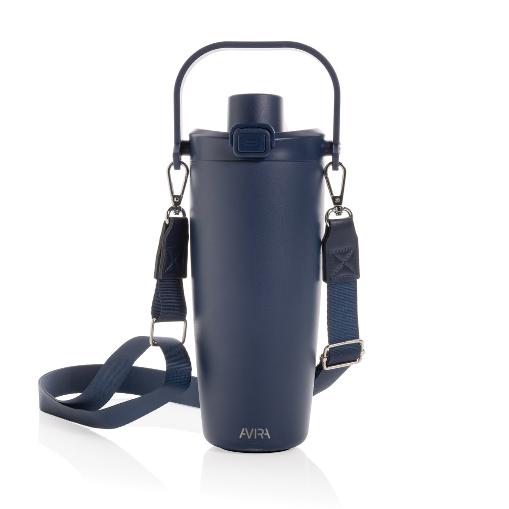Avira Ayala RCS re-steel duosip lockable crossbody tumbler - Navy