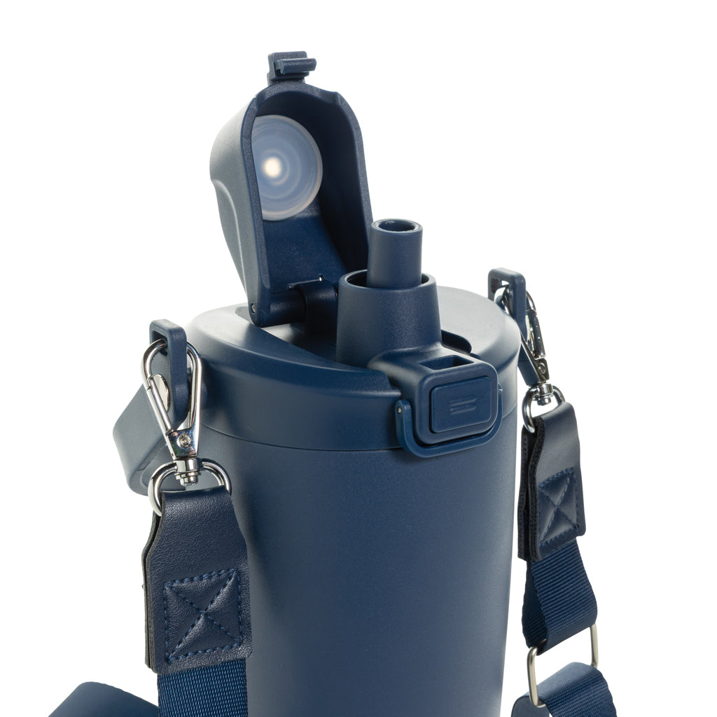Avira Ayala RCS re-steel duosip lockable crossbody tumbler - Navy