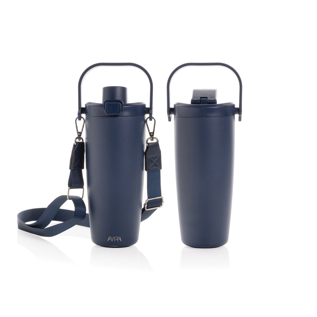Avira Ayala RCS re-steel duosip lockable crossbody tumbler - Navy