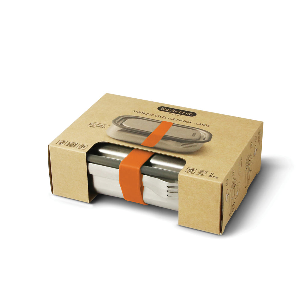 Black+Blum Stainless Steel Lunch Box Large - Orange