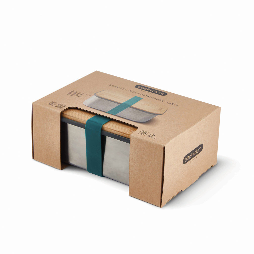 Black+Blum Stainless Steel Sandwich Box Large - Turquoise