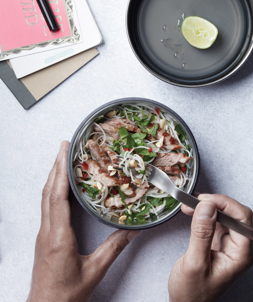 Black+Blum Glass Lunch Bowl 750ml - Silver