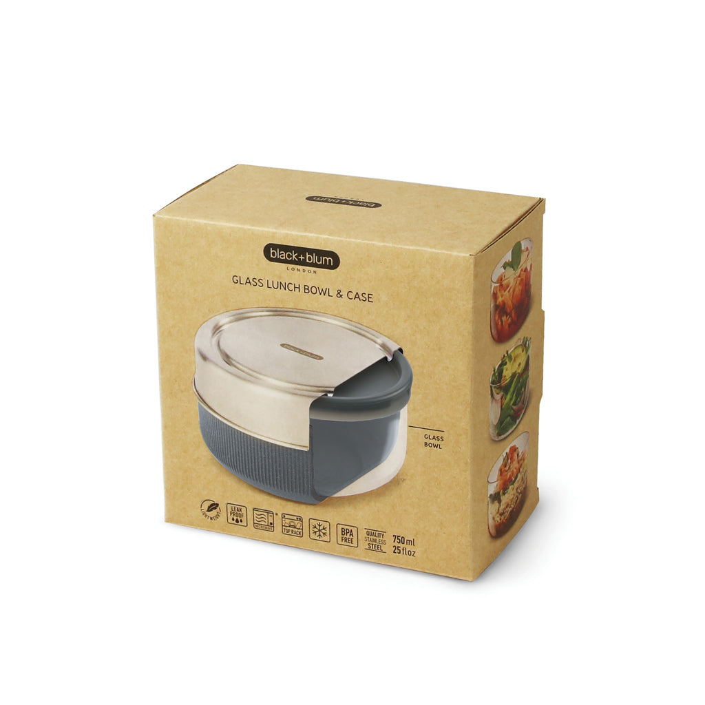 Black+Blum Glass Lunch Bowl 750ml - Silver