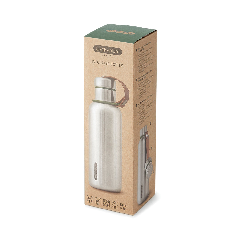 Black+Blum Insulated Water Bottle Small 500ml - Olive Green