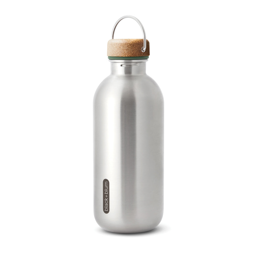 Black+Blum Steel Water Bottle 600ml - Olive Green