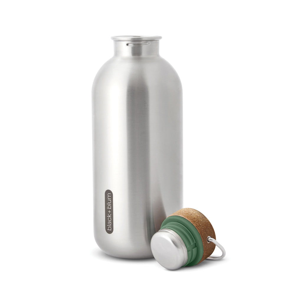 Black+Blum Steel Water Bottle 600ml - Olive Green