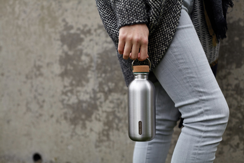 Black+Blum Steel Water Bottle 600ml - Olive Green