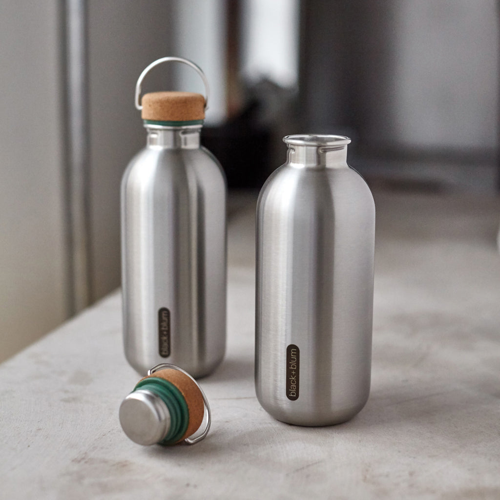Black+Blum Steel Water Bottle 600ml - Olive Green