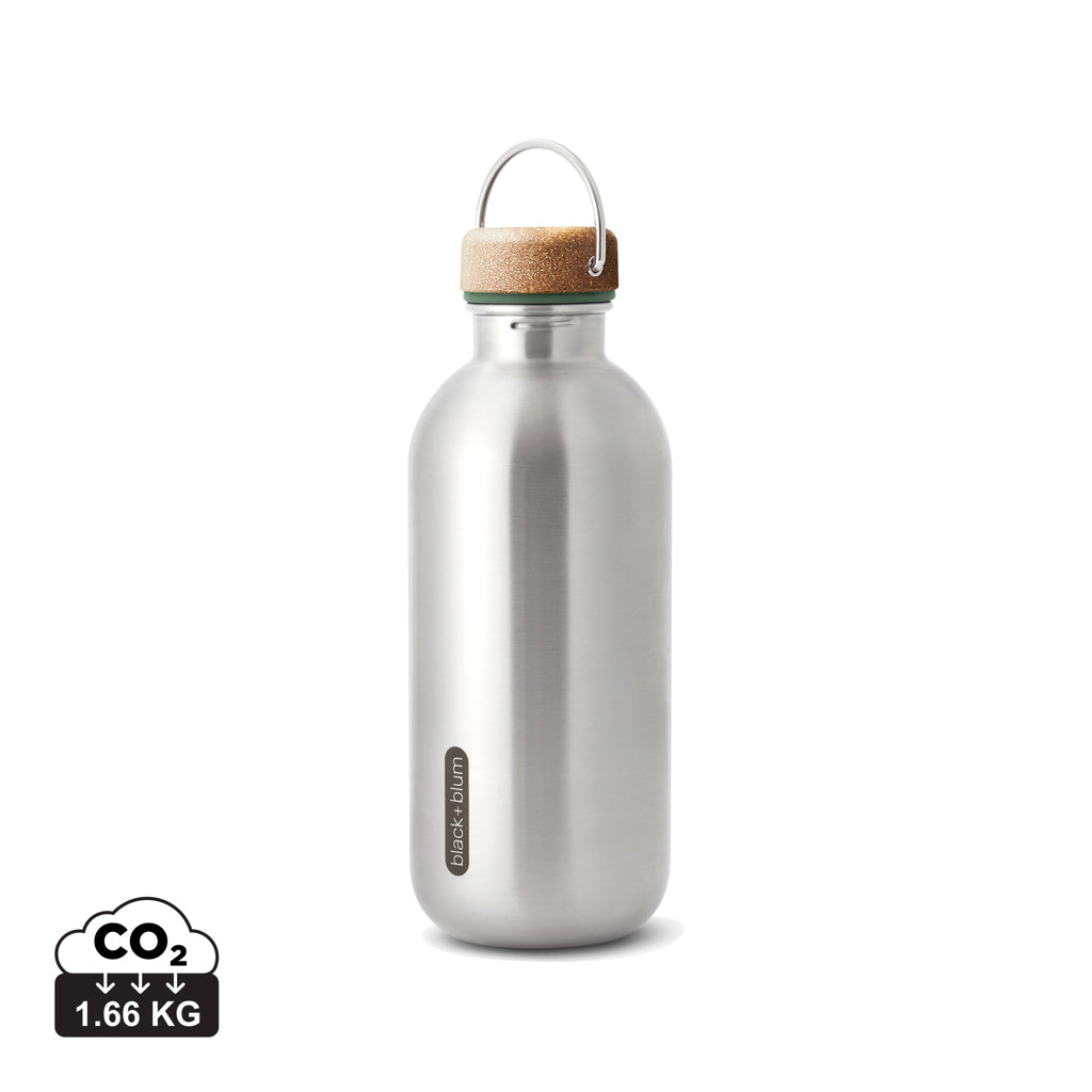 Black+Blum Steel Water Bottle 600ml - Olive Green