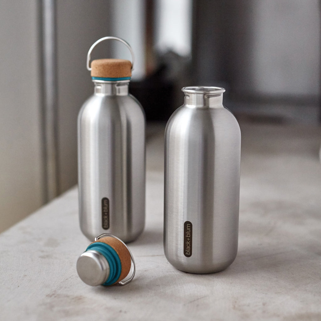 Black+Blum Steel Water Bottle 600ml - Turquoise