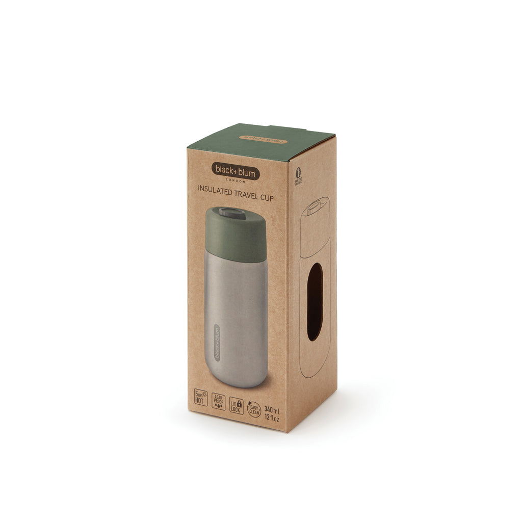 Black+Blum Insulated Leakproof Travel Cup Stainless Steel - Olive Green