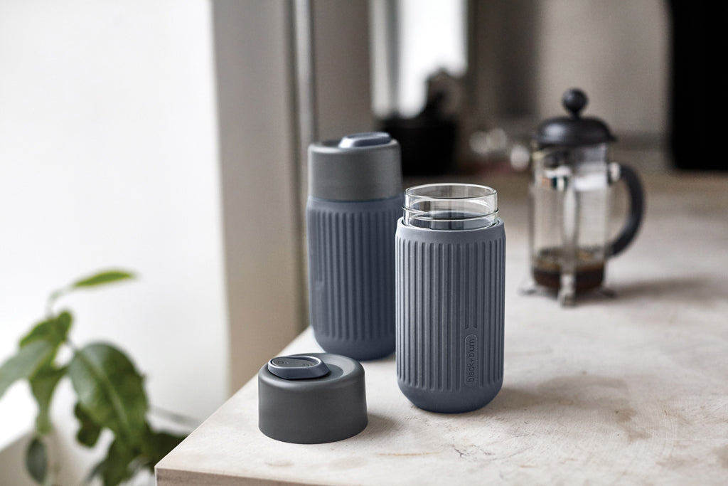Black+Blum Glass Travel Cup 340ML - Grey