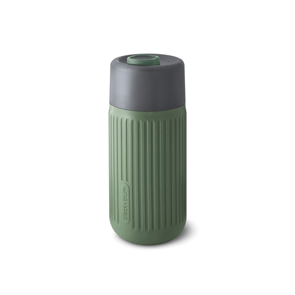 Black+Blum Glass Travel Cup 340ML - Olive Green