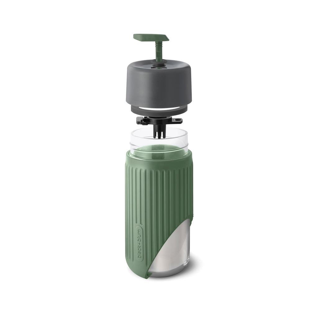Black+Blum Glass Travel Cup 340ML - Olive Green