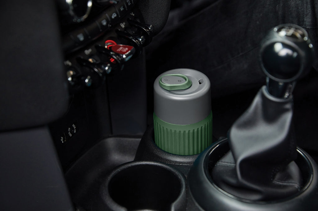 Black+Blum Glass Travel Cup 340ML - Olive Green