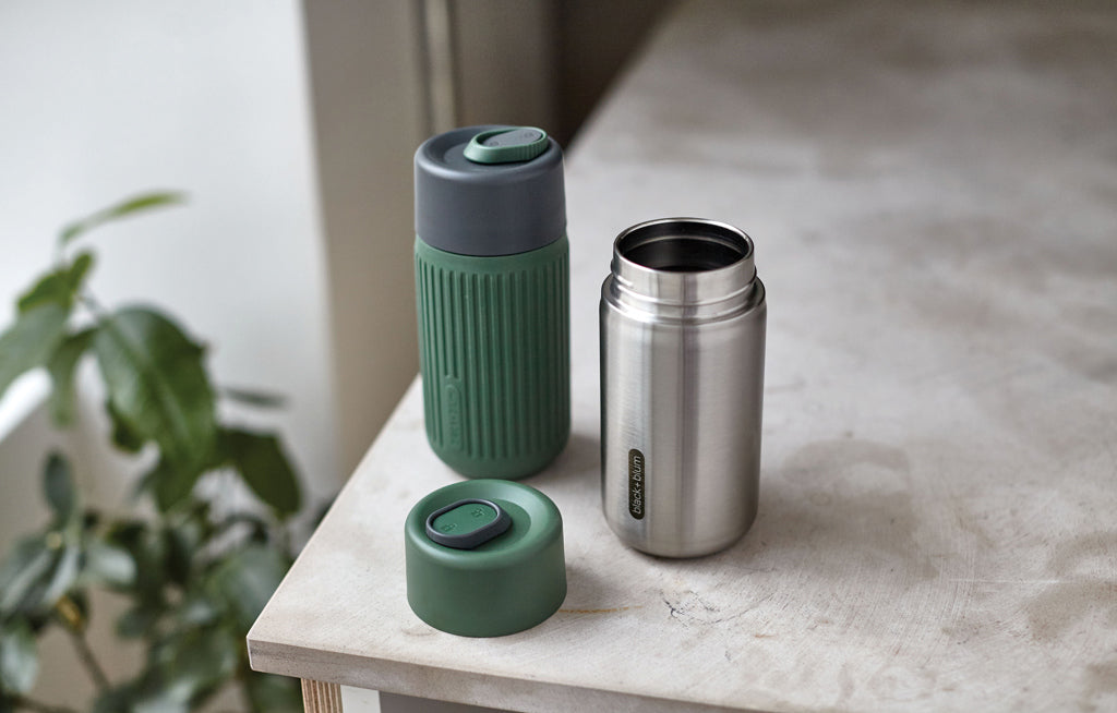 Black+Blum Glass Travel Cup 340ML - Olive Green