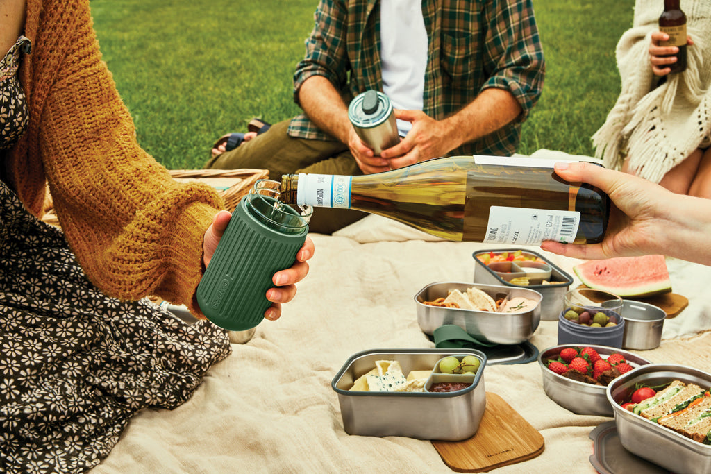 Black+Blum Glass Travel Cup 340ML - Olive Green