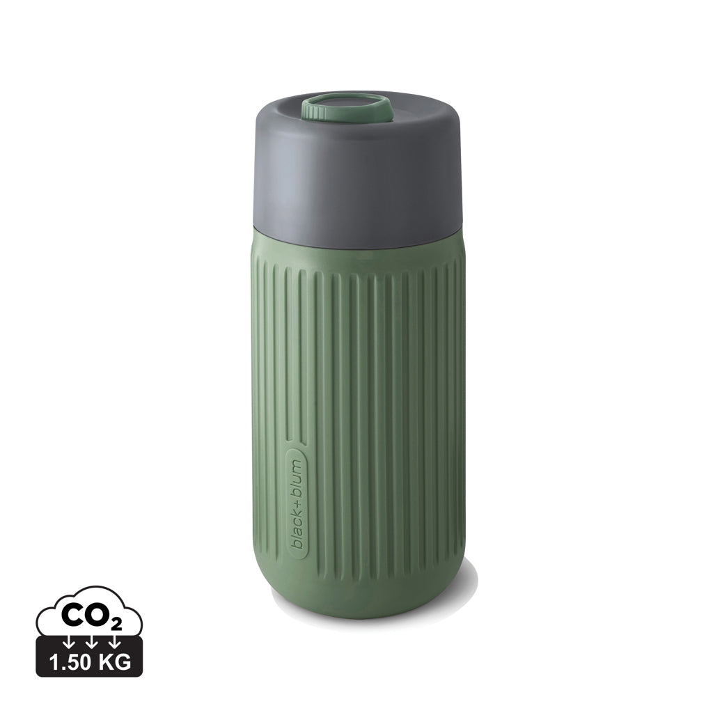 Black+Blum Glass Travel Cup 340ML - Olive Green
