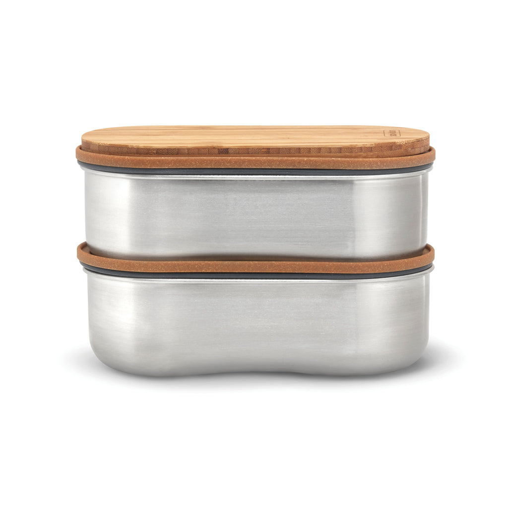 Black+Blum Stainless Steel Double Bento Box - Grey