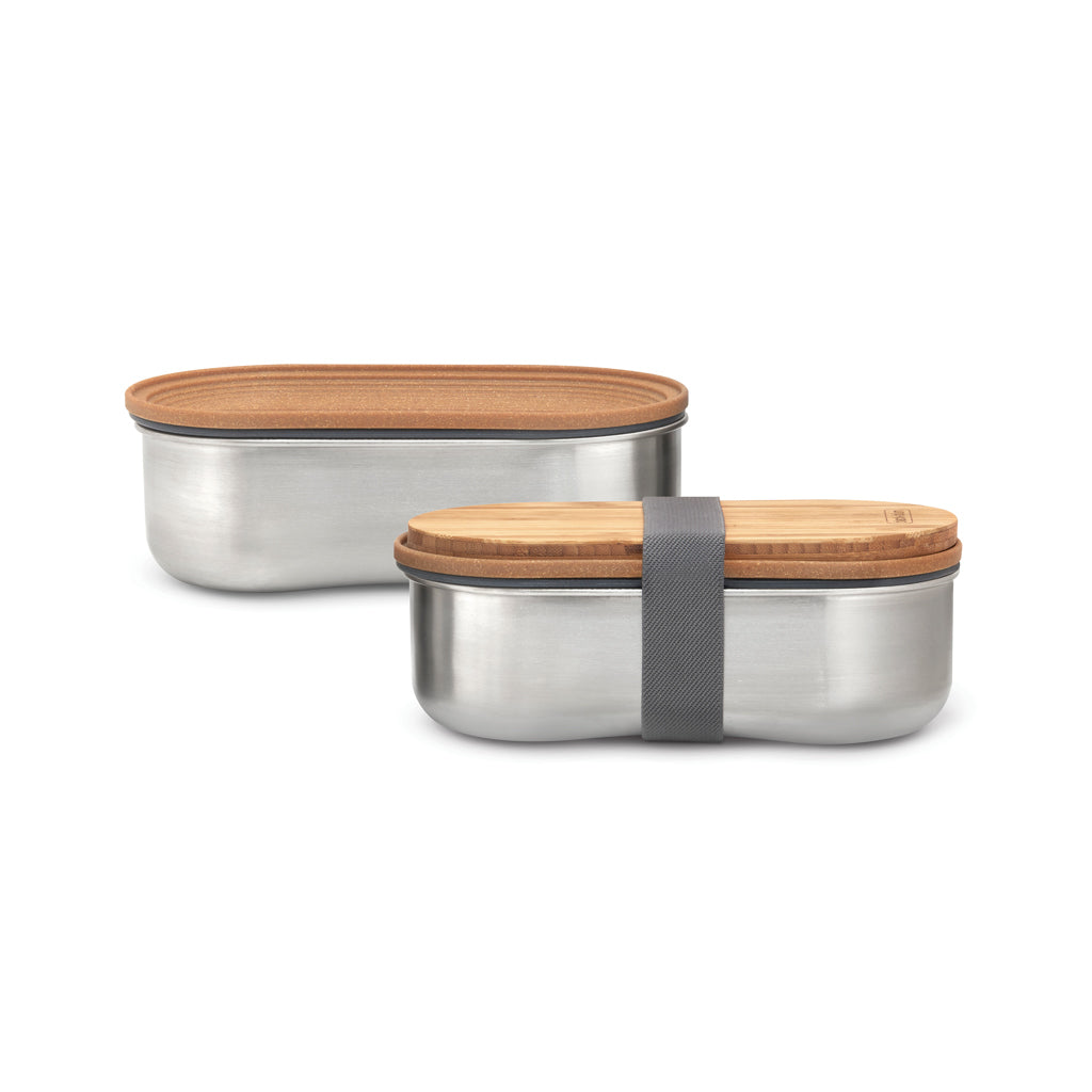 Black+Blum Stainless Steel Double Bento Box - Grey