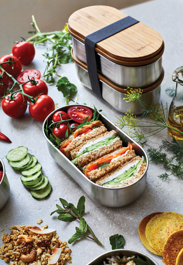 Black+Blum Stainless Steel Double Bento Box - Grey