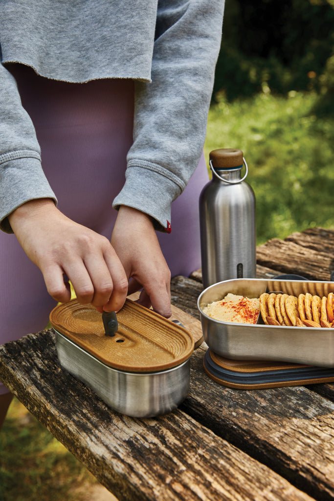 Black+Blum Stainless Steel Double Bento Box - Grey