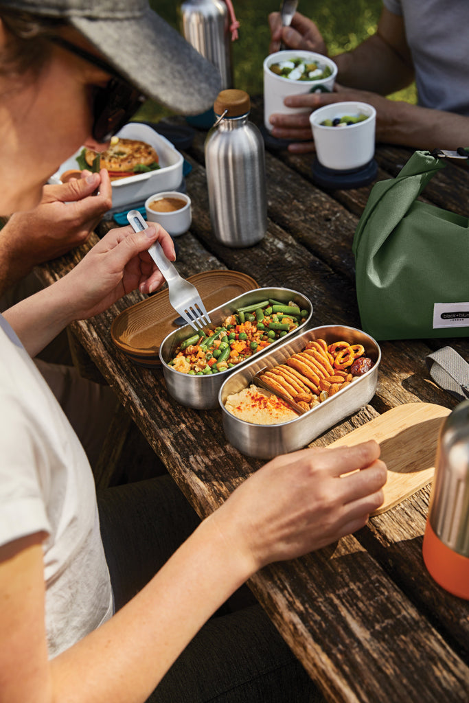 Black+Blum Stainless Steel Double Bento Box - Grey