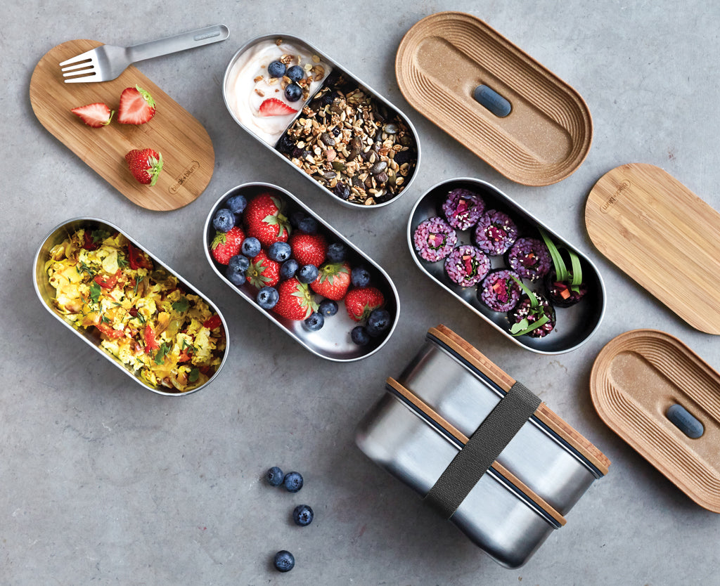 Black+Blum Stainless Steel Double Bento Box - Grey