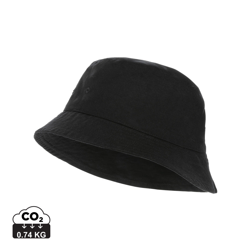 Impact Aware™ 285 gsm rcanvas one size bucket hat undyed - Black