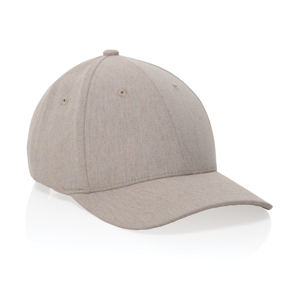 Milo AWARE™ recycled heather 6 panel cap 200gr - Off White