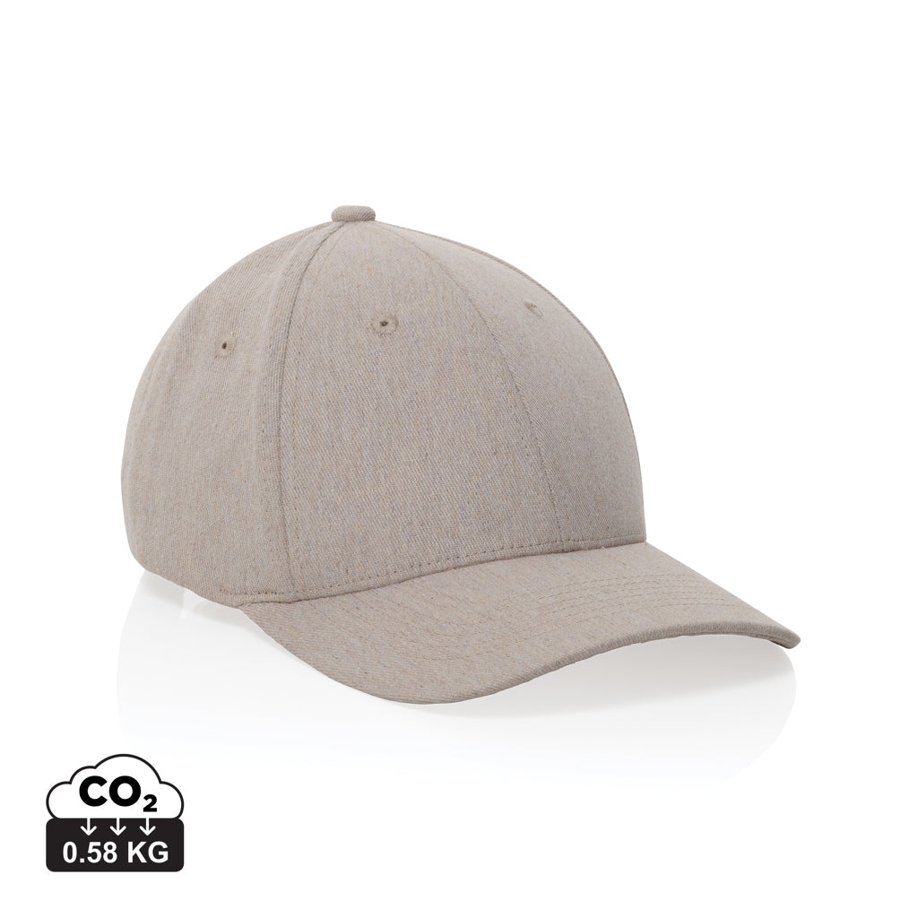 Milo AWARE™ recycled heather 6 panel cap 200gr - Off White