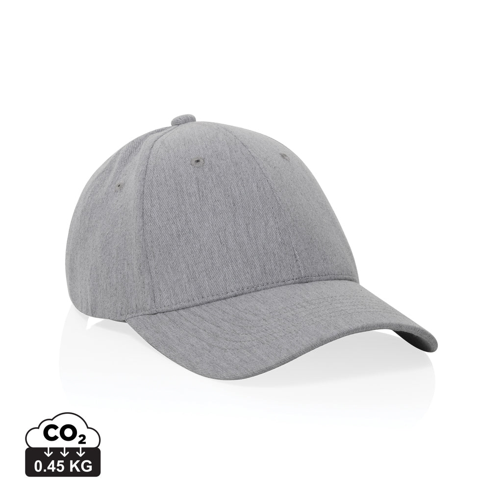 Milo AWARE™ recycled heather 6 panel cap 200gr - Grey