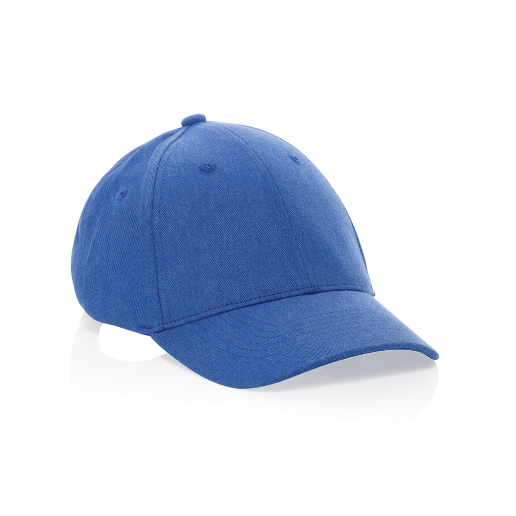 Milo AWARE™ recycled heather 6 panel cap 200gr - Blue