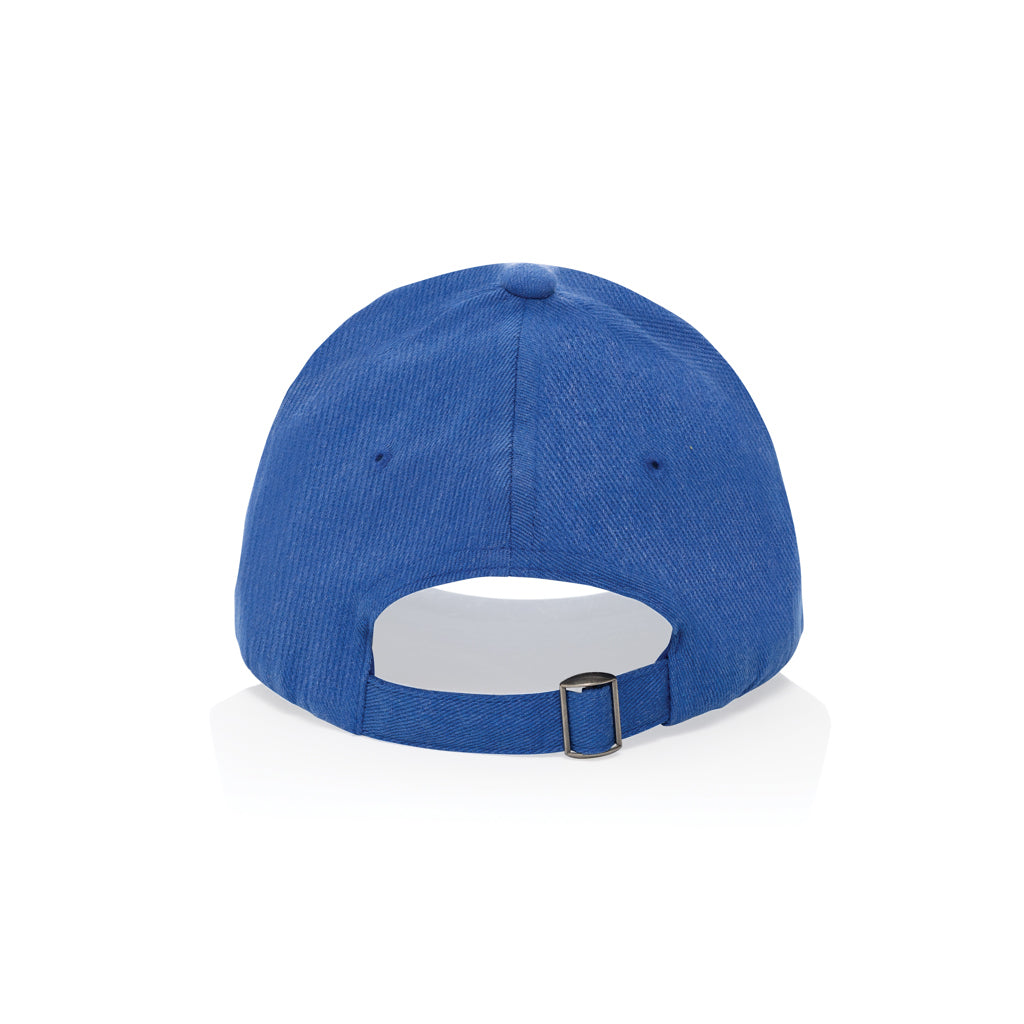 Milo AWARE™ recycled heather 6 panel cap 200gr - Blue
