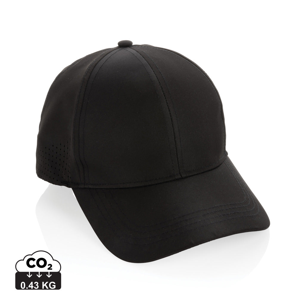 Impact AWARE™ RPET 6 panel sports cap - Black
