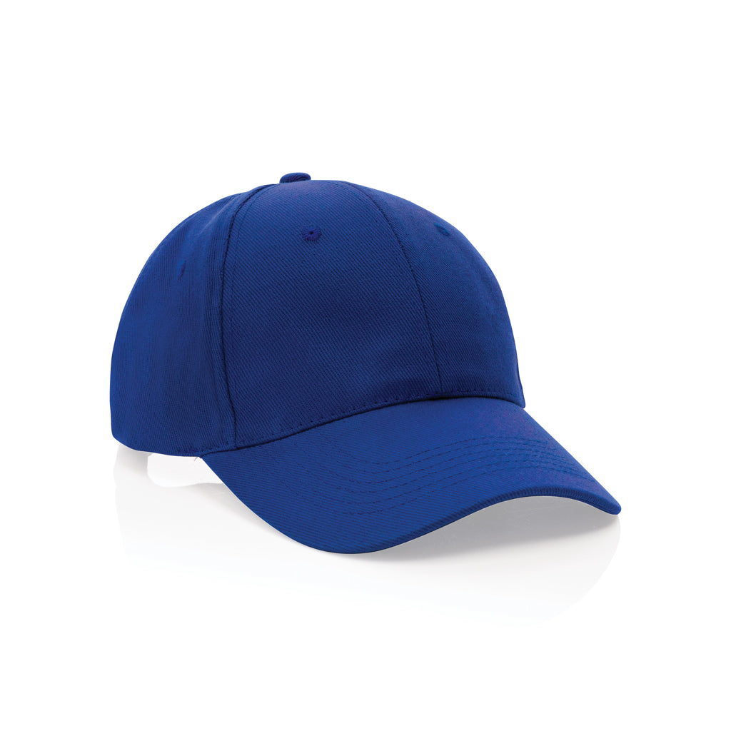 Impact 6 panel 280gr Recycled cotton cap with AWARE™ tracer - Blue