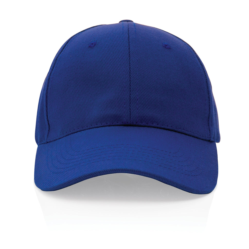 Impact 6 panel 280gr Recycled cotton cap with AWARE™ tracer - Blue