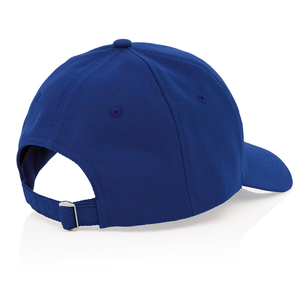 Impact 6 panel 280gr Recycled cotton cap with AWARE™ tracer - Blue