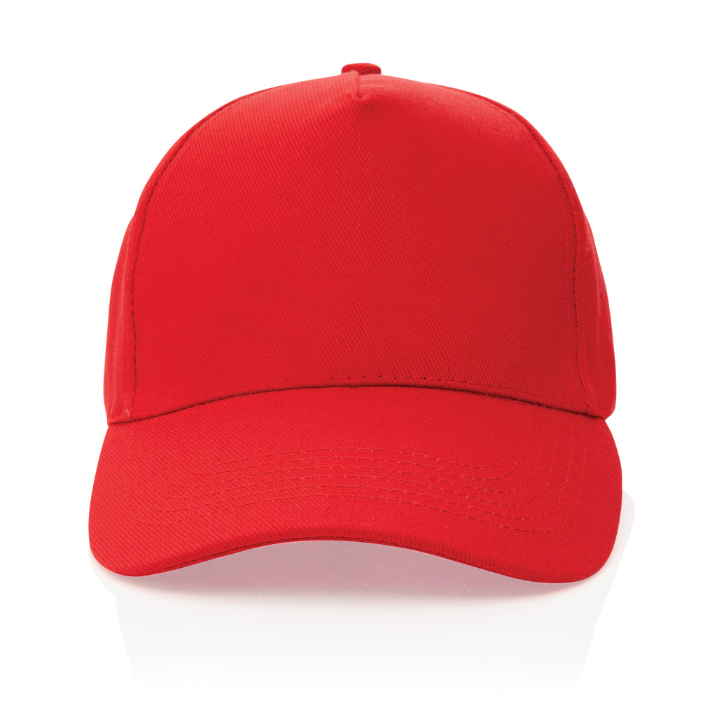 Impact 5panel 280gr Recycled cotton cap with AWARE™ tracer - Red