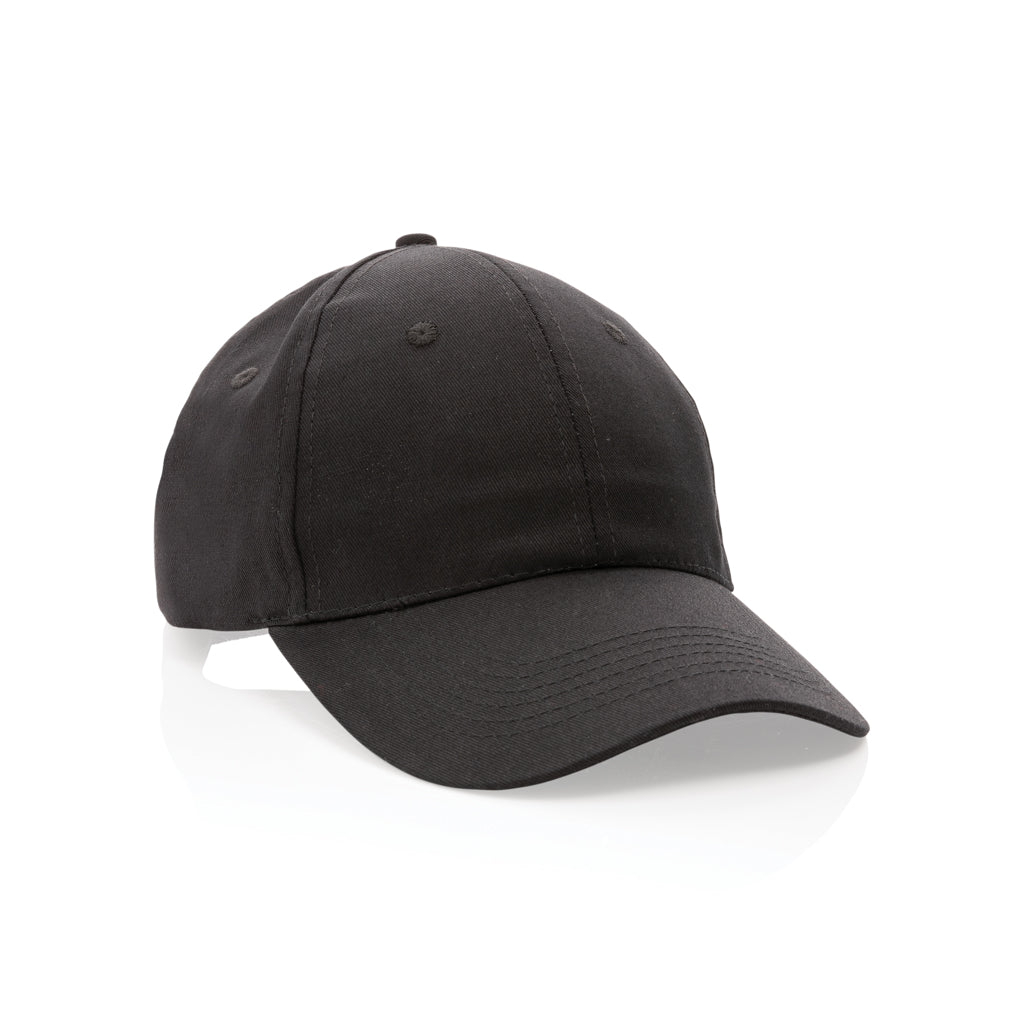 Impact 6 panel 190gr Recycled cotton cap with AWARE™ tracer - Black